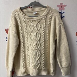 Gap Kids Cozy Cream Cable Knit Sweater sz 4yr